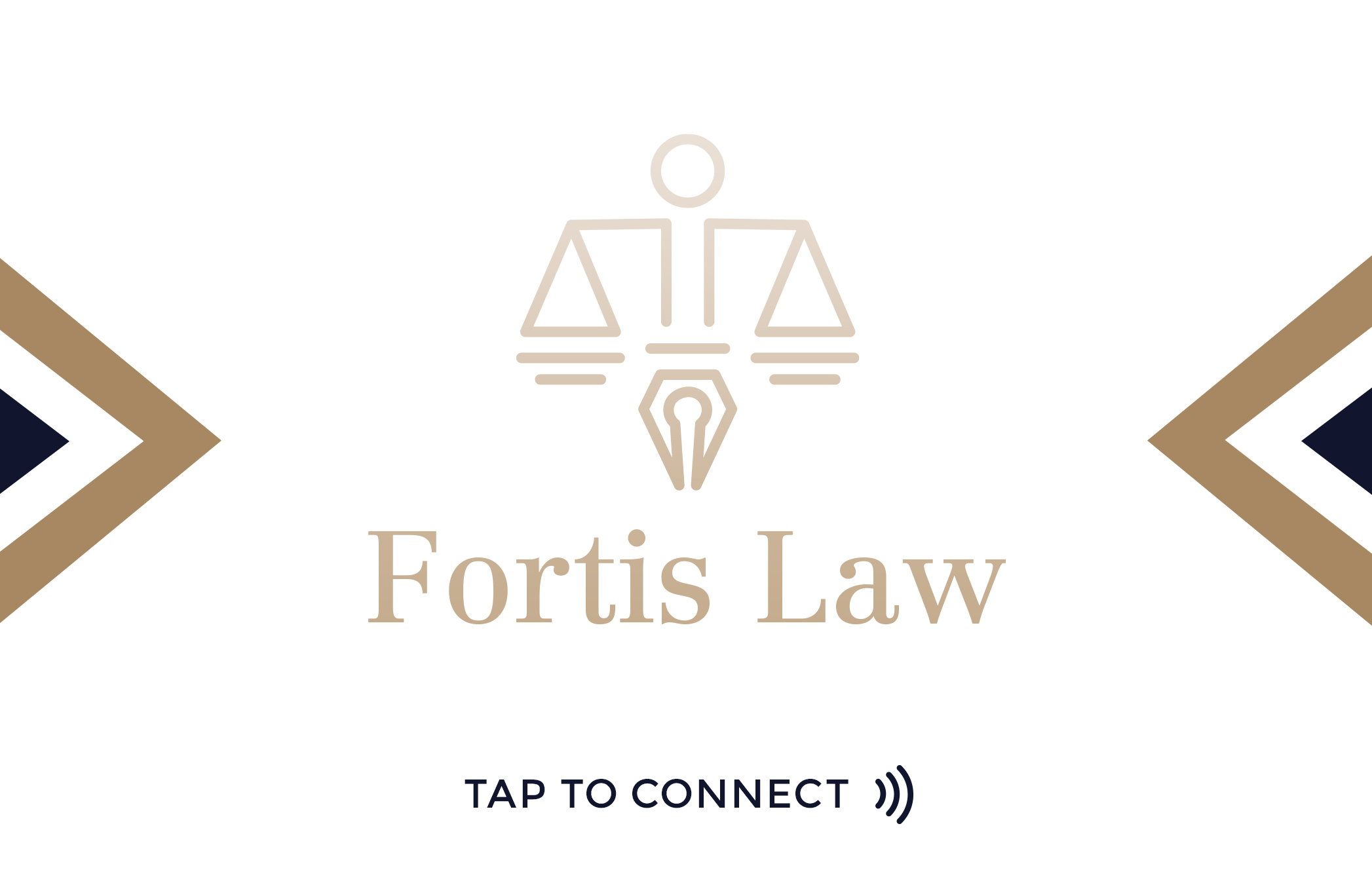 Front of the Fortis Law NFC card